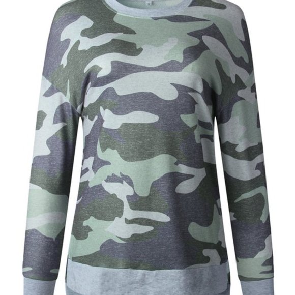 Round neck camo sweatshirt - Picture 3 of 4